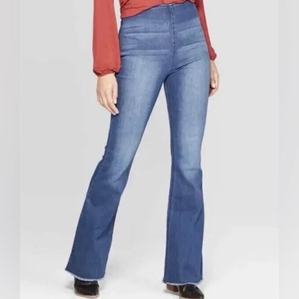 Know Rose Pull On Flare Jeans
